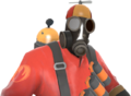 Um Pyro do Team Fortress 2 usando um Pyro's Beanie.