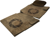 A crude bed found in one of Rat Man's dens